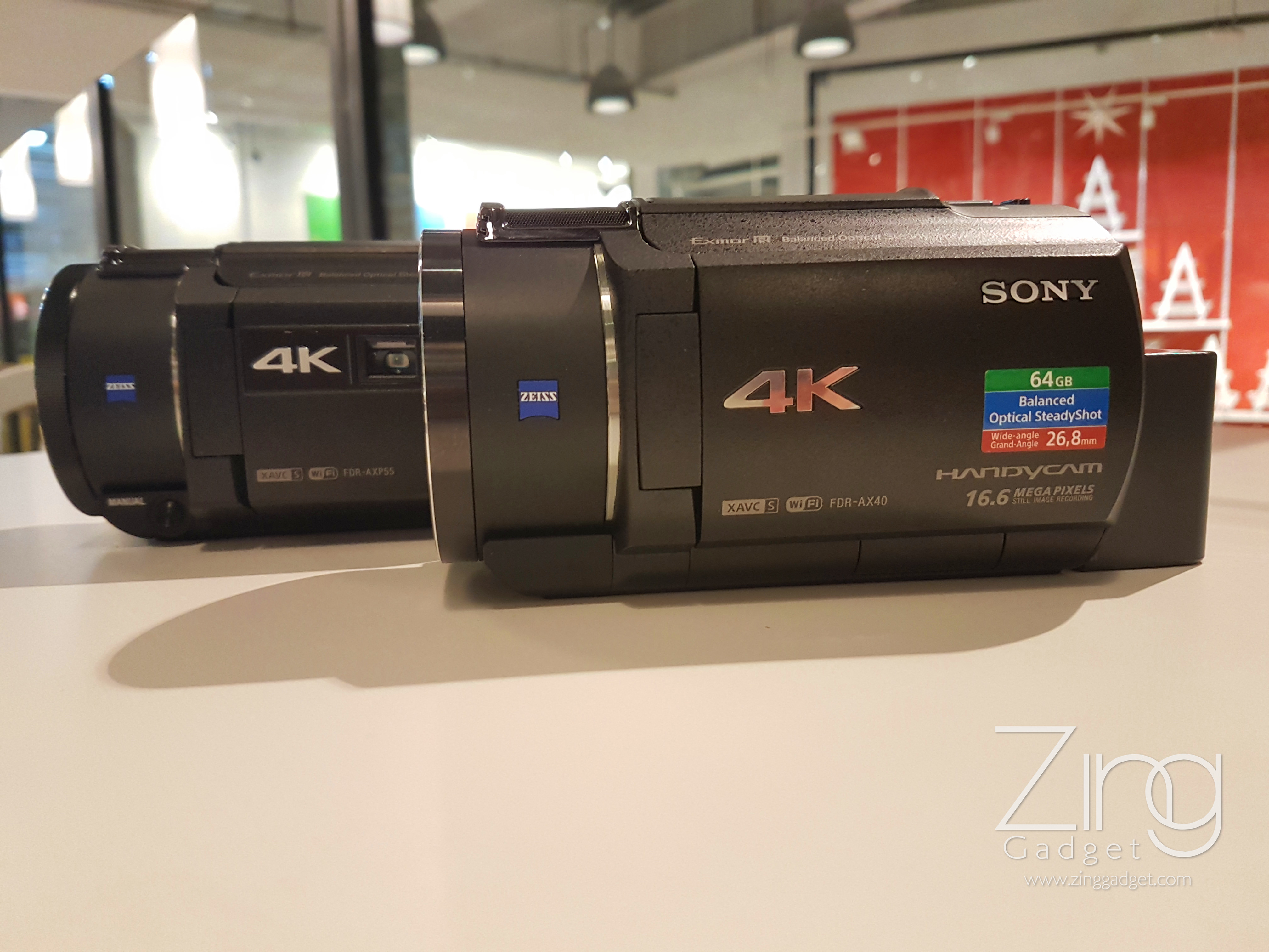 Handycam® 4K AX40 con sensor Exmor R® CMOS, FDR-AX40