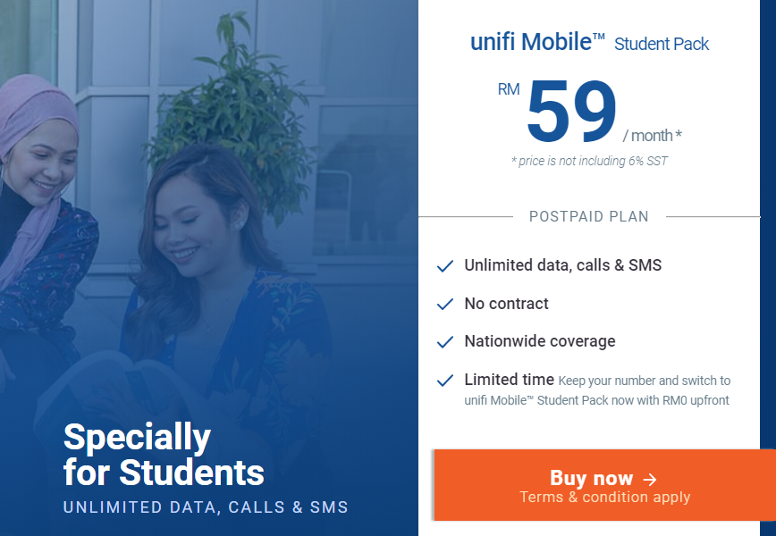 Unifi Mobile launches Student Pack with unlimited data, calls & SMS for